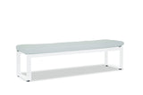 Newport - Dining Bench, No Welt - Cast Silver / White