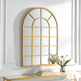 Arched Windowpane Mirror - Gold Leaf