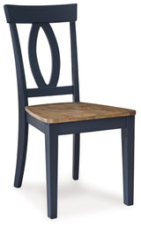 Landocken - Brown / Blue - Dining Room Side Chair (Set of 2)