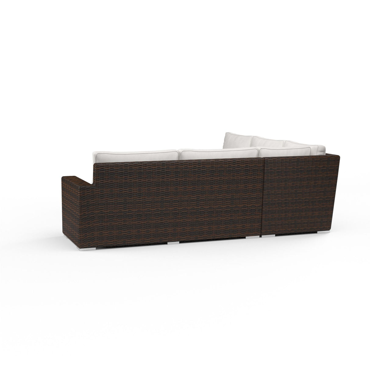 Montecito - Sectional, With Self Welt - Canvas Flax / Dark Brown