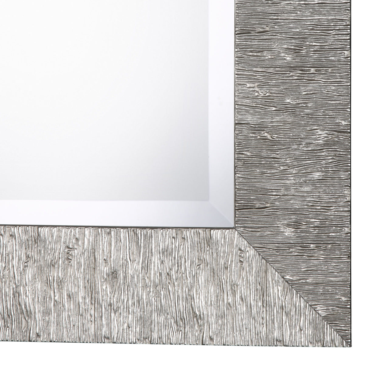 Textured Surface Mirror - Metallic Silver