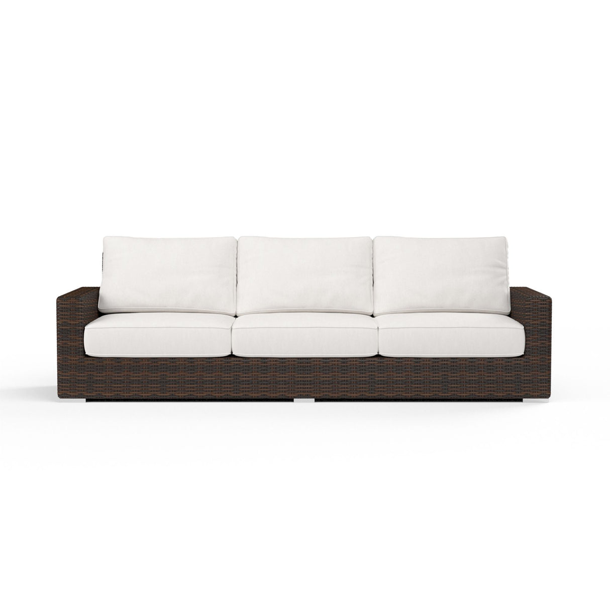 Montecito - Sofa, With Self Welt - Canvas Flax / Dark Brown