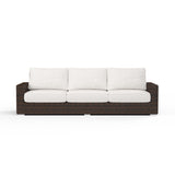 Montecito - Sofa, With Self Welt - Canvas Flax / Dark Brown