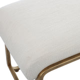 Accent Bench With Cushion - Antique Brushed Brass