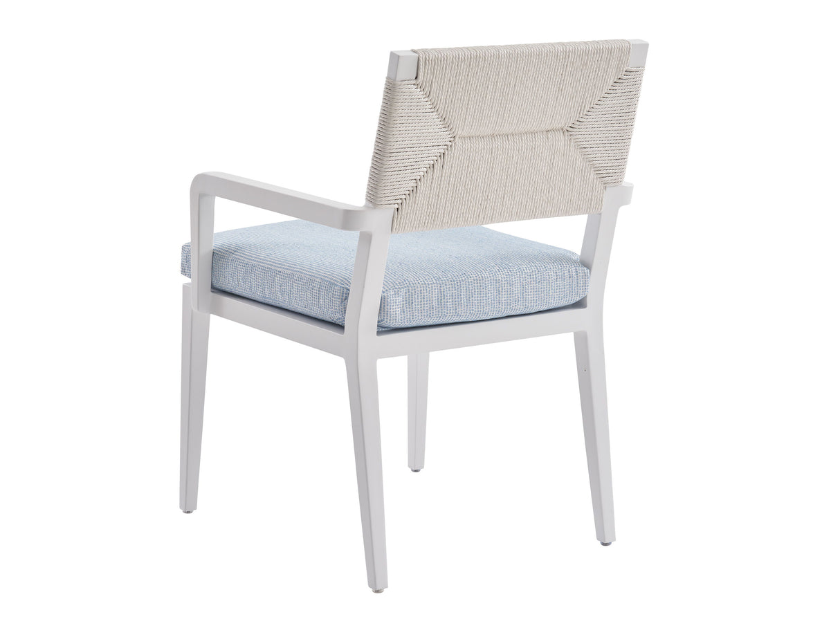 Ocean Breeze Promenade - Arm Dining Chair - White / Light Blue