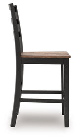 Wildenauer - Brown / Black - Barstool (Set of 2)