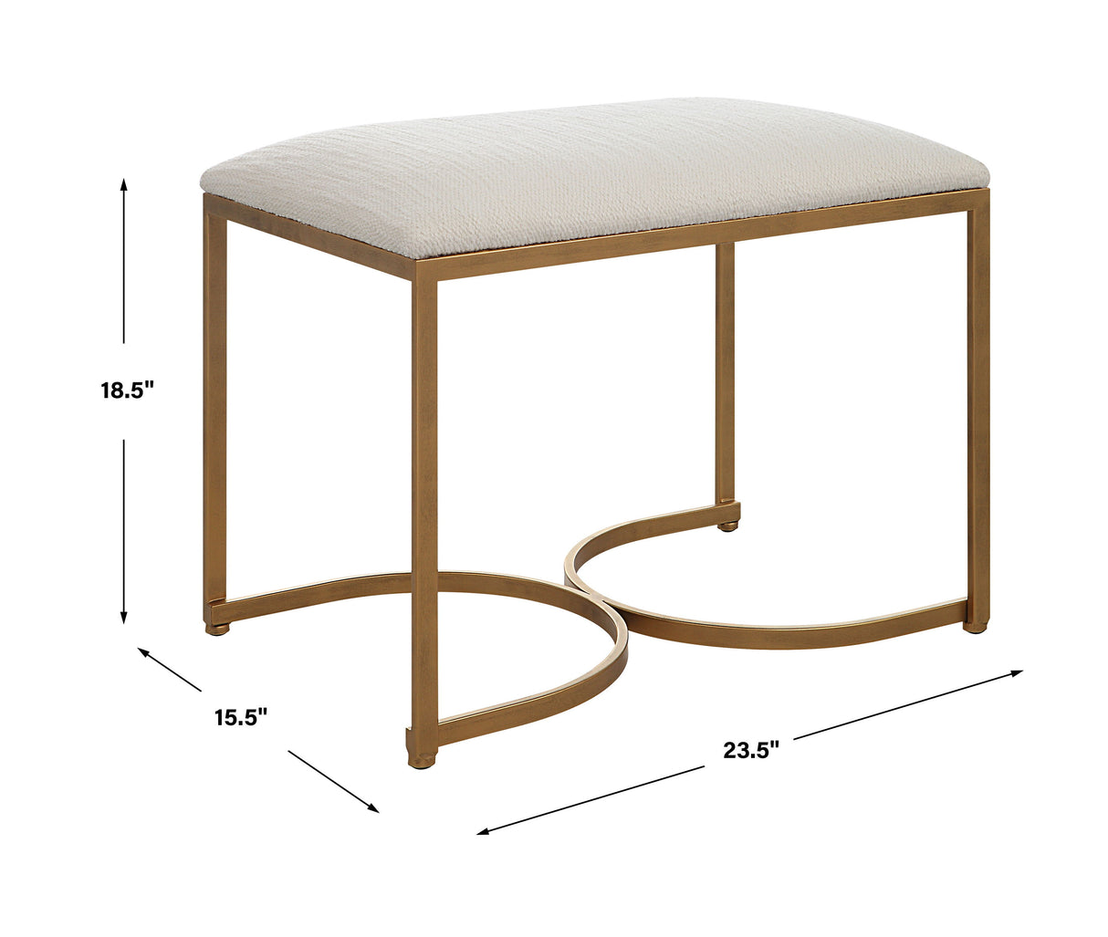 Accent Bench - Antique Brushed Brass