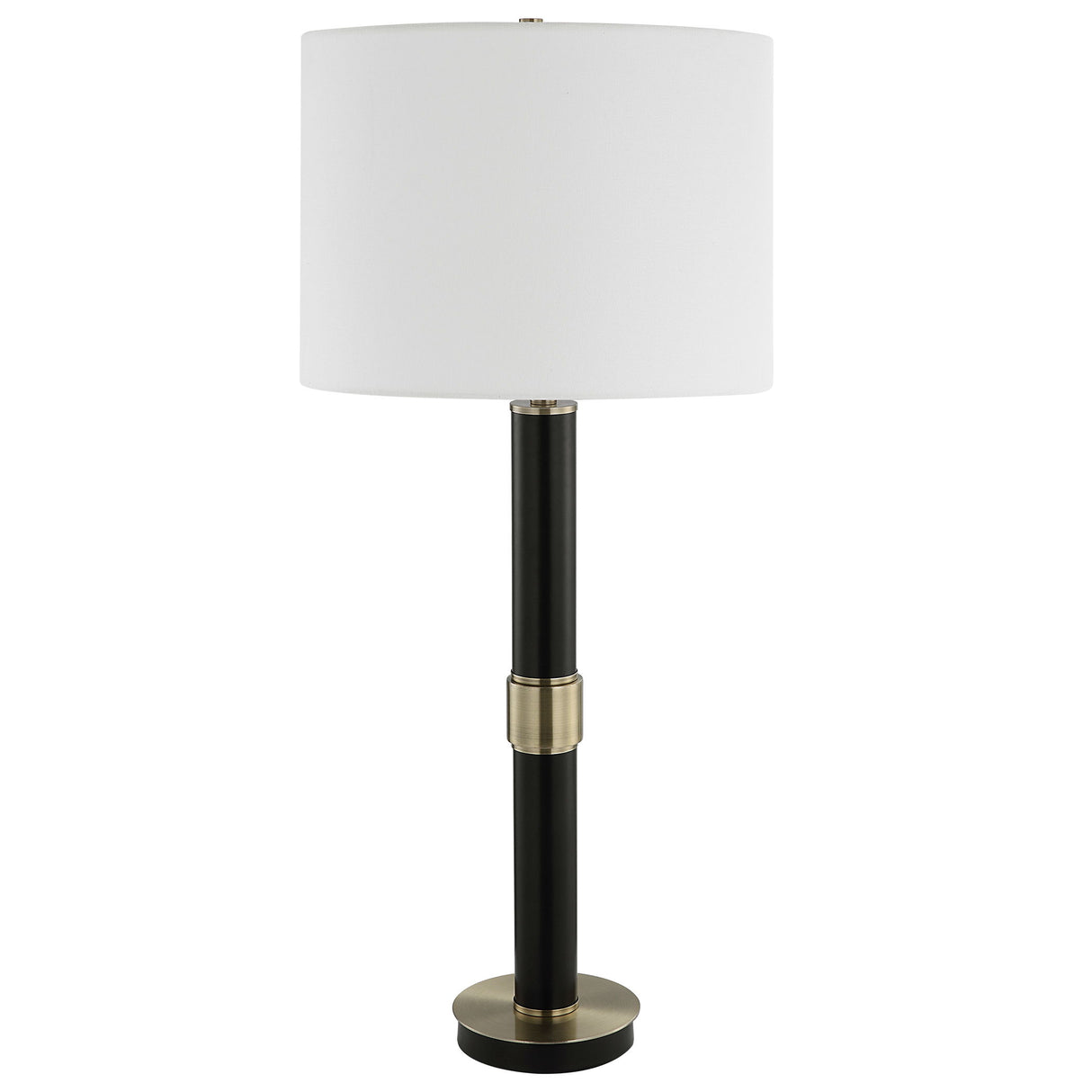 Table Lamp With Slender Metal Body - Black