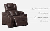 Warnerton - Brown Dark - PWR Recliner/Adj Headrest