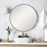 Round Mirror - Satin Black