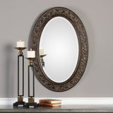 Mirror With Antique Gold Undertones - Bronze