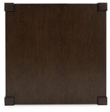 Breckington - Dark Brown - Square End Table