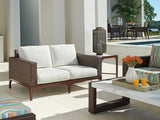 Abaco - Loveseat - White / Dark Brown