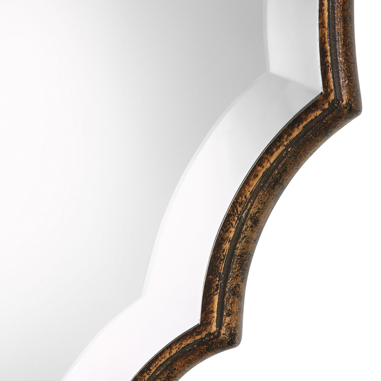 Shaped Bevel Mirror - Antiqued Bronze