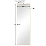 Contemporary Plain Mirror - Gold Finish