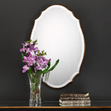 Shaped Bevel Mirror - Antiqued Bronze