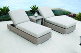 Coronado - Adjustable Chaise, With Self Welt - Canvas Flax / Dark Brown