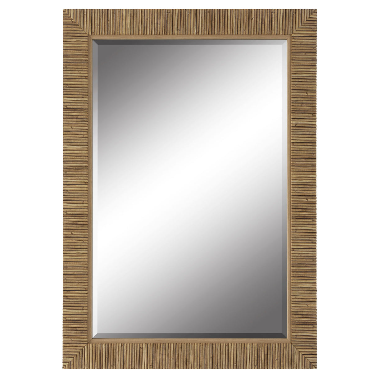 Textured Wrap Mirror - Natural