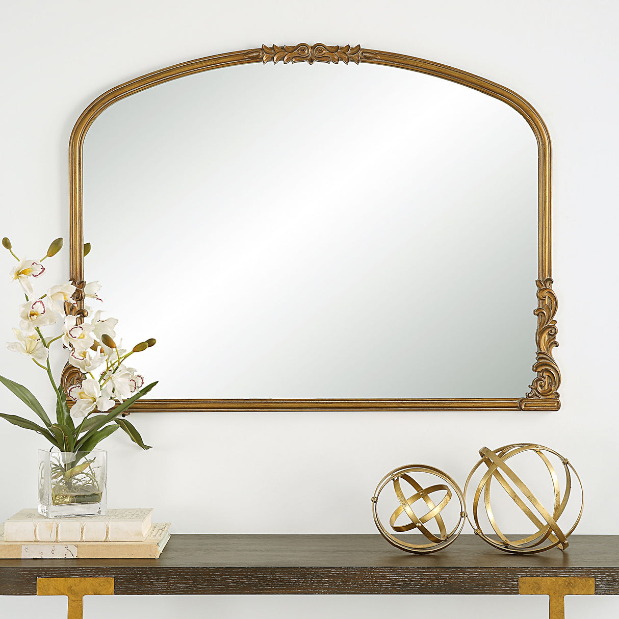 Baroque Style Mirror - Antique Gold