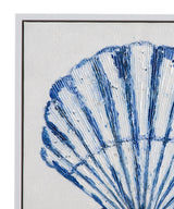 Shells - Framed Canvas (Set of 4) - Blue / White