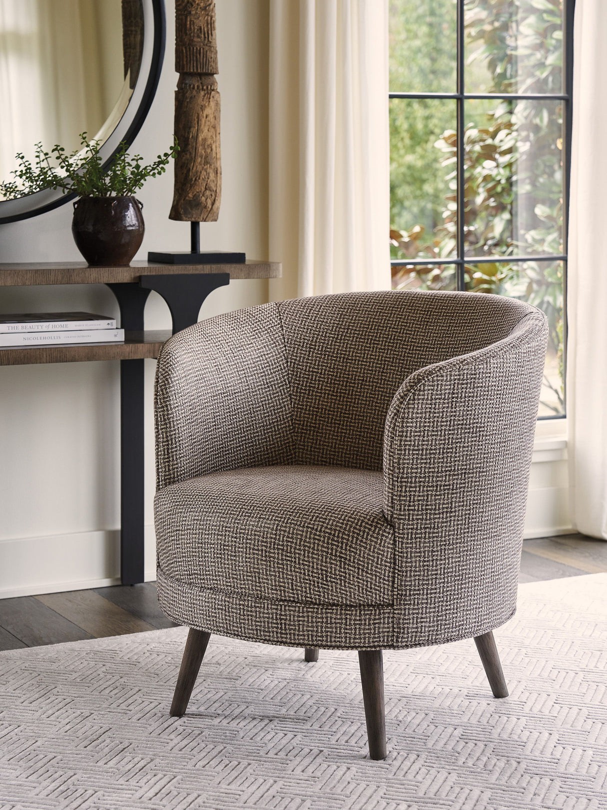 Zanzibar - Torrington Swivel Chair - Gray / Beige