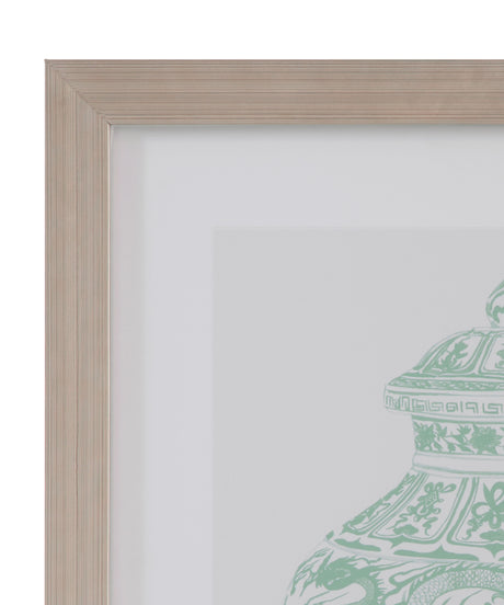 Mint Vases - II Framed Print - Green