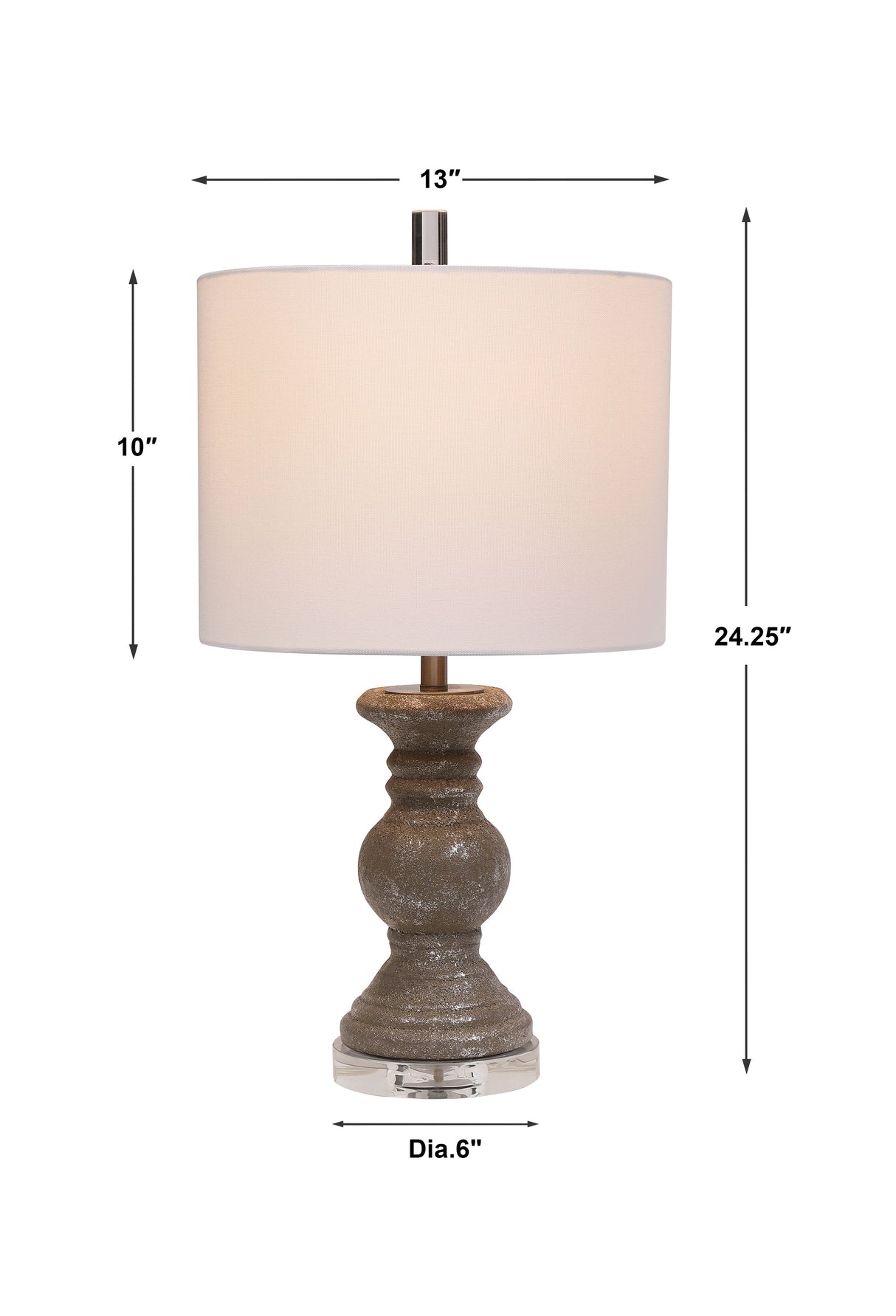 Table Lamp - Metallic Stone Gray