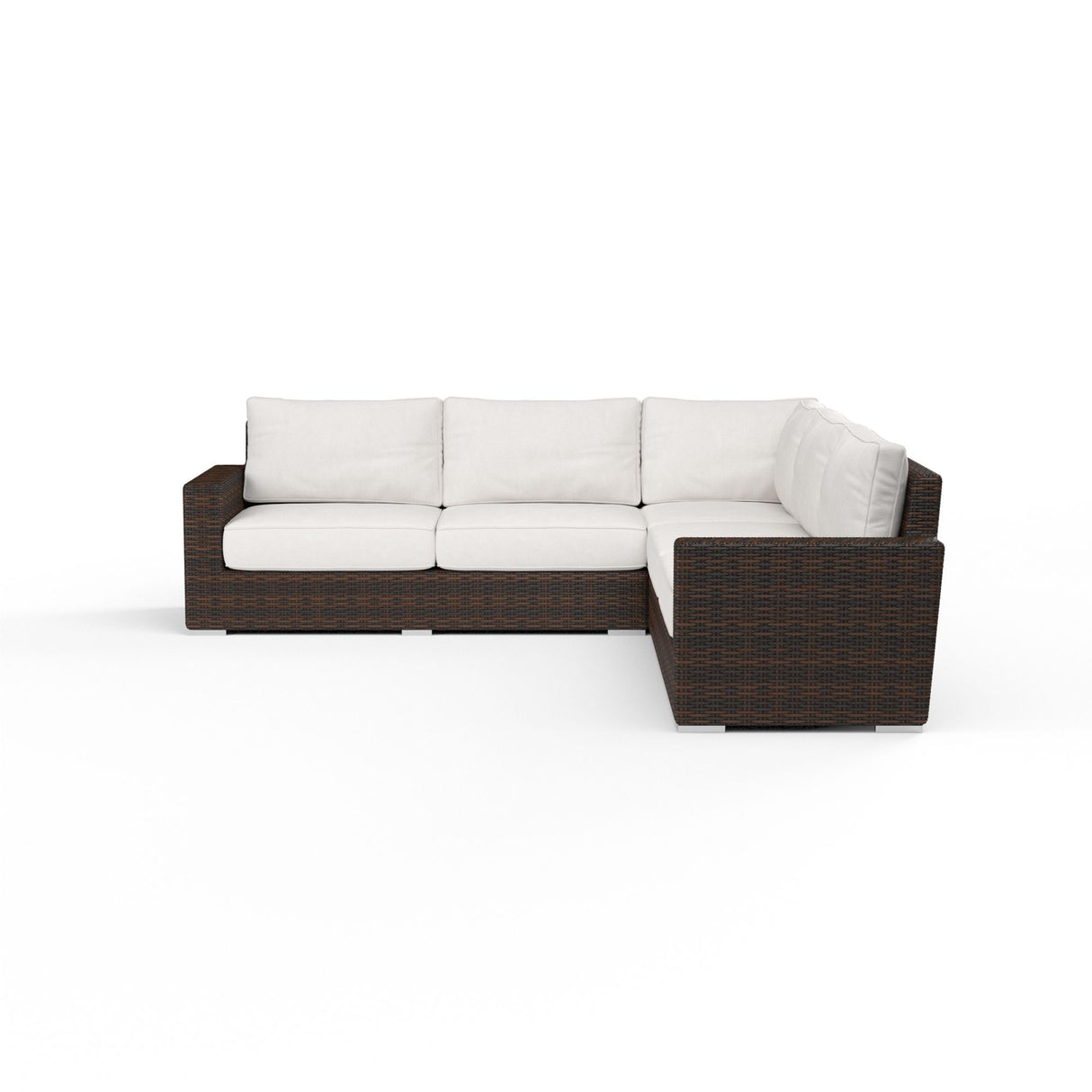 Montecito - Sectional, With Self Welt - Canvas Flax / Dark Brown