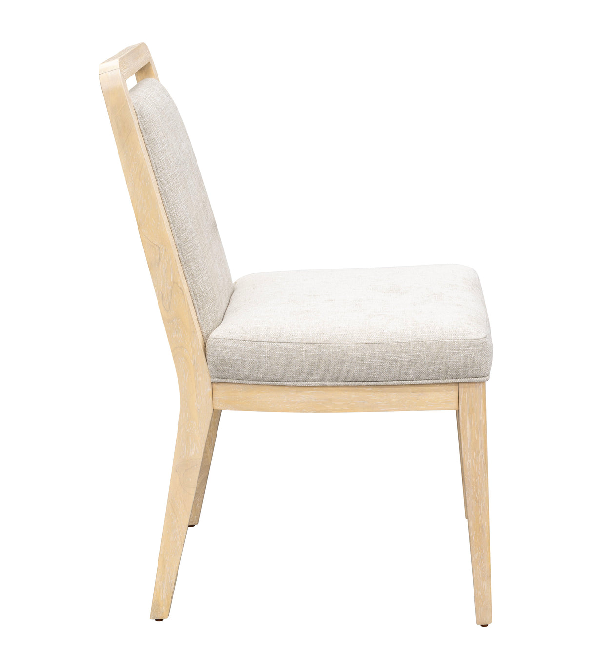 Damone - Dining Chair - Cerused White Oak / Beige