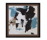 Scraped Teal - II Framed Print - Black / Blue