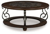 Frallyn - Dark Brown - Round Cocktail Table