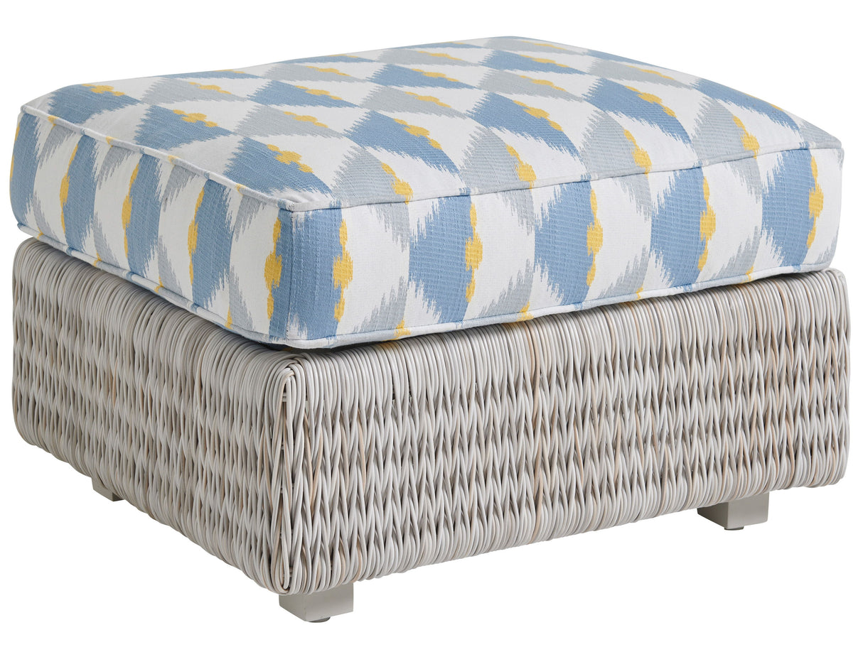 Seabrook - Ottoman - Beige / Blue