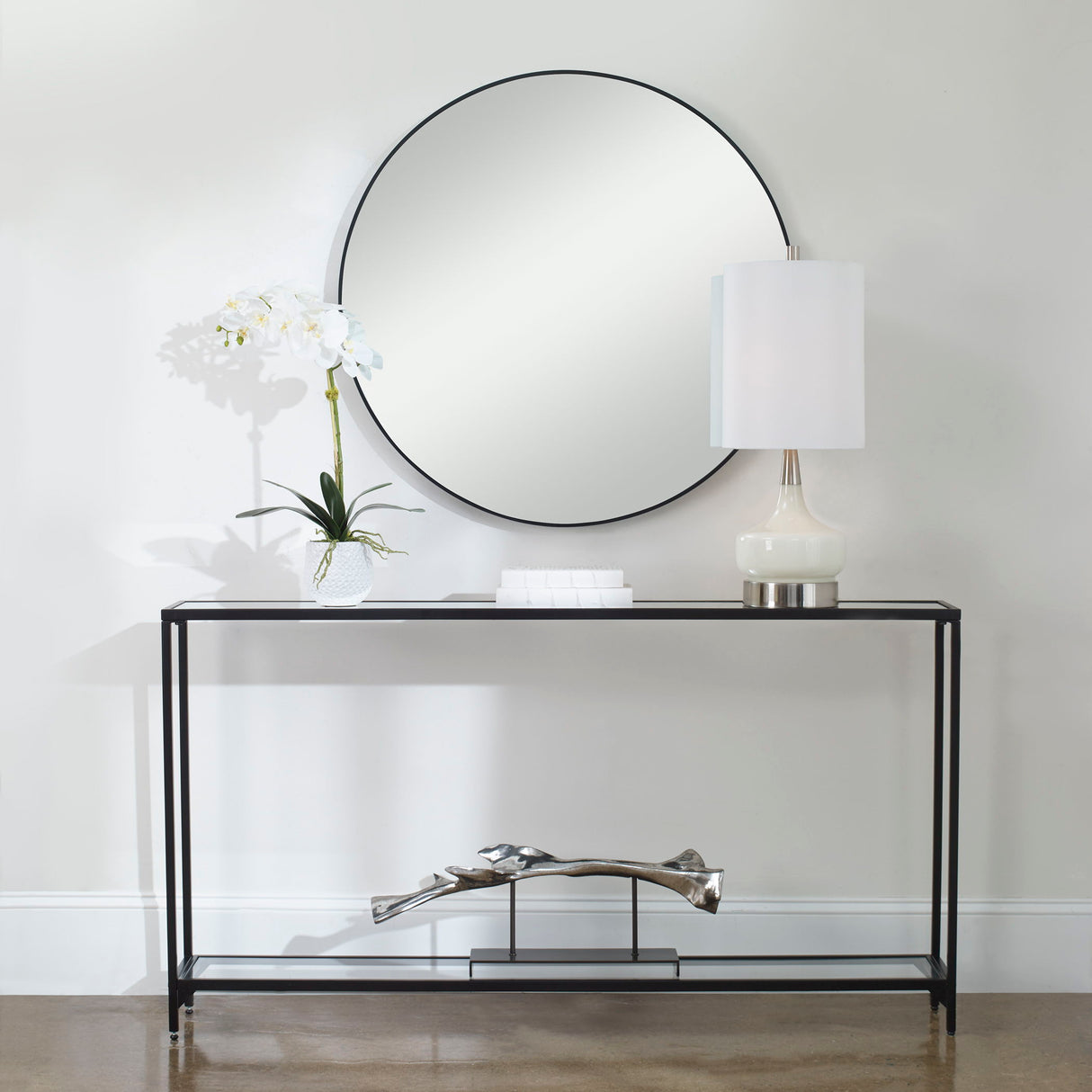 Console Table - Satin Black