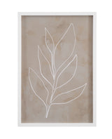 Leaf Line Art - II Framed Print - Light Brown