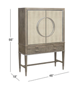 Vivien - Bar Cabinet - Silver Primavera