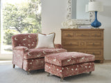 Barclay Butera Upholstery - Athos Ottoman With Pewter Casters - Red