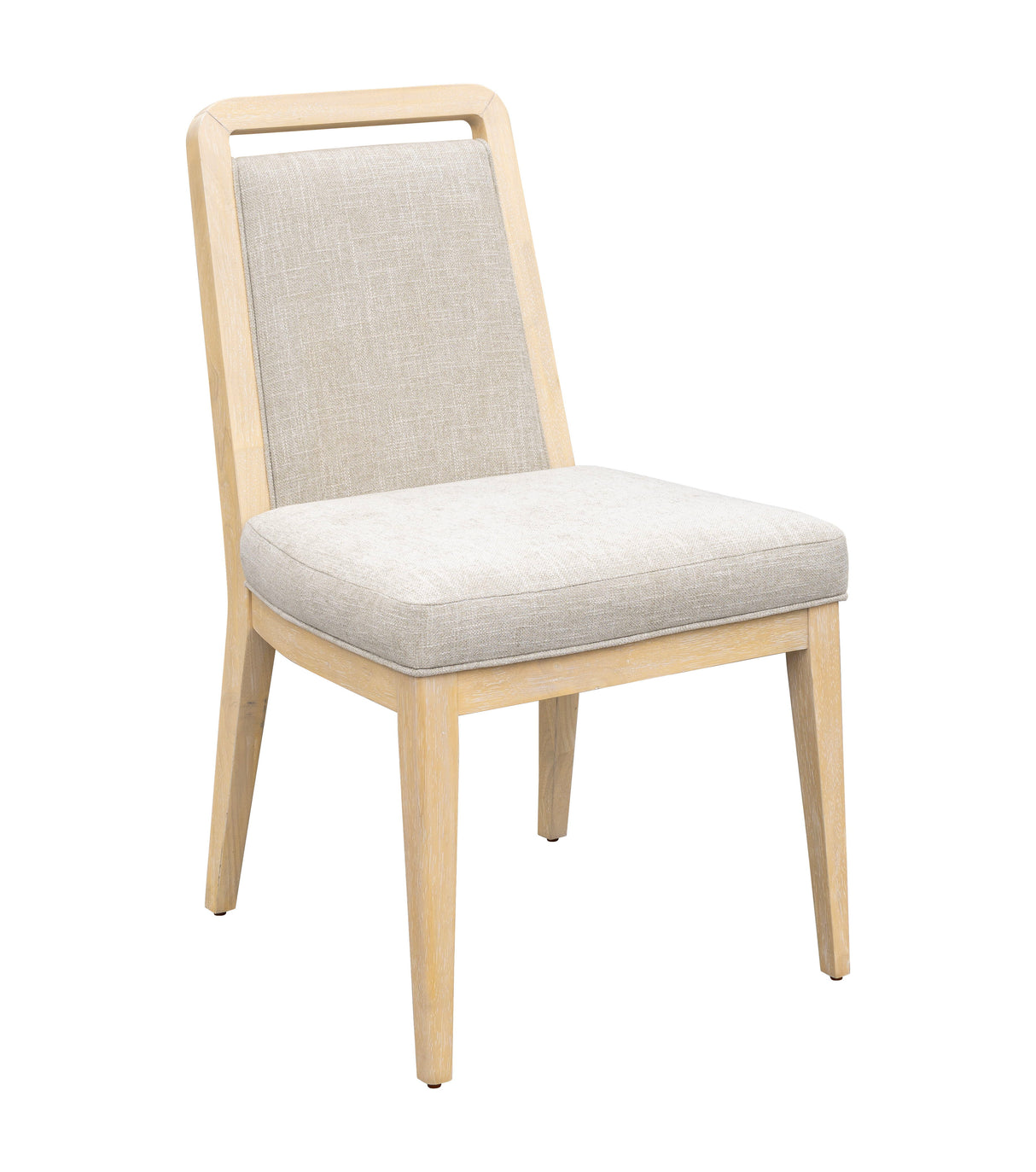 Damone - Dining Chair - Cerused White Oak / Beige