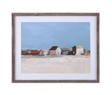 Seafront Shanties - II Framed Print - Blue