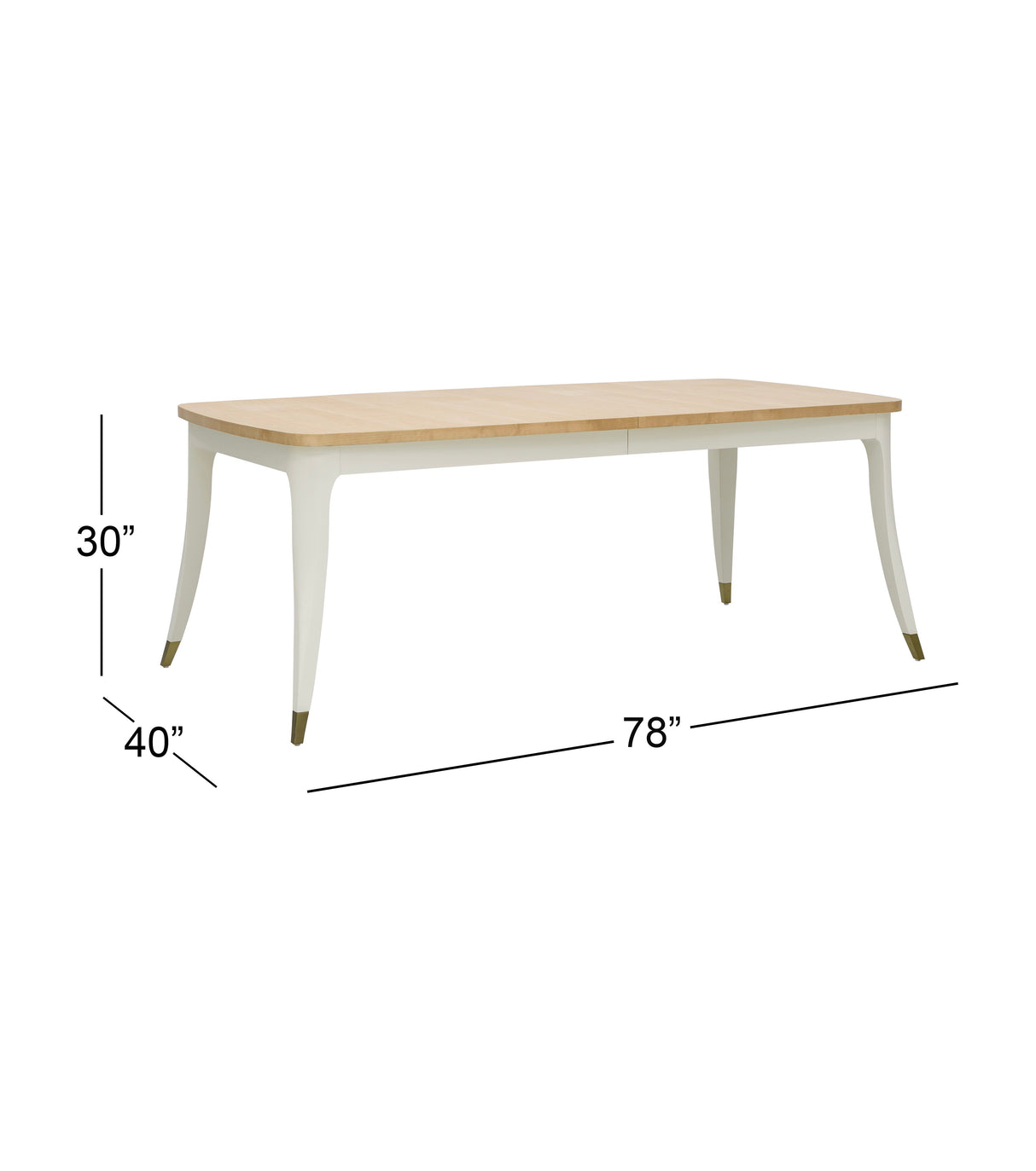 Winslet - Dining Table - Light Brown / White