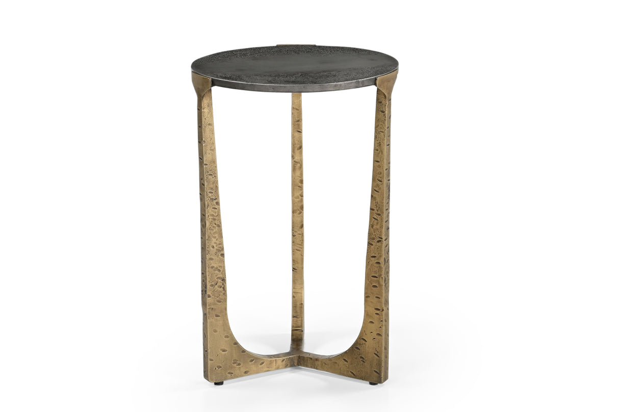 Amara - Accent Table - Bronze / Acid Wash Pewter