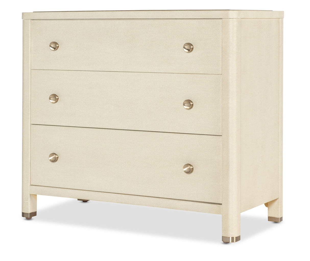 Archives - Raffia Three-Drawer Chest - Beige