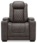 HyllMont - Gray - PWR Recliner/Adj Headrest