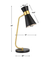 Desk Lamp - Gold & Black