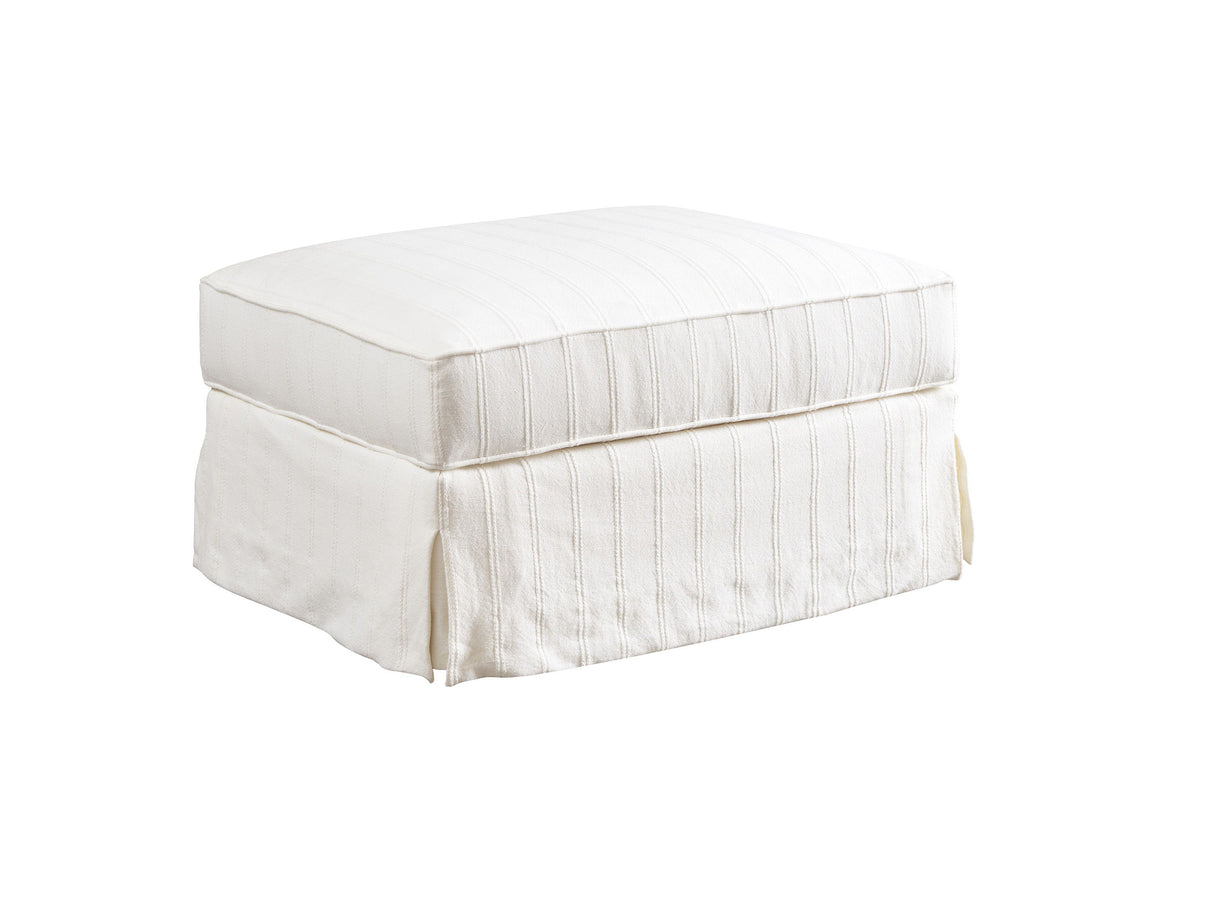 Barclay Butera Upholstery - Woods Cove Ottoman - White