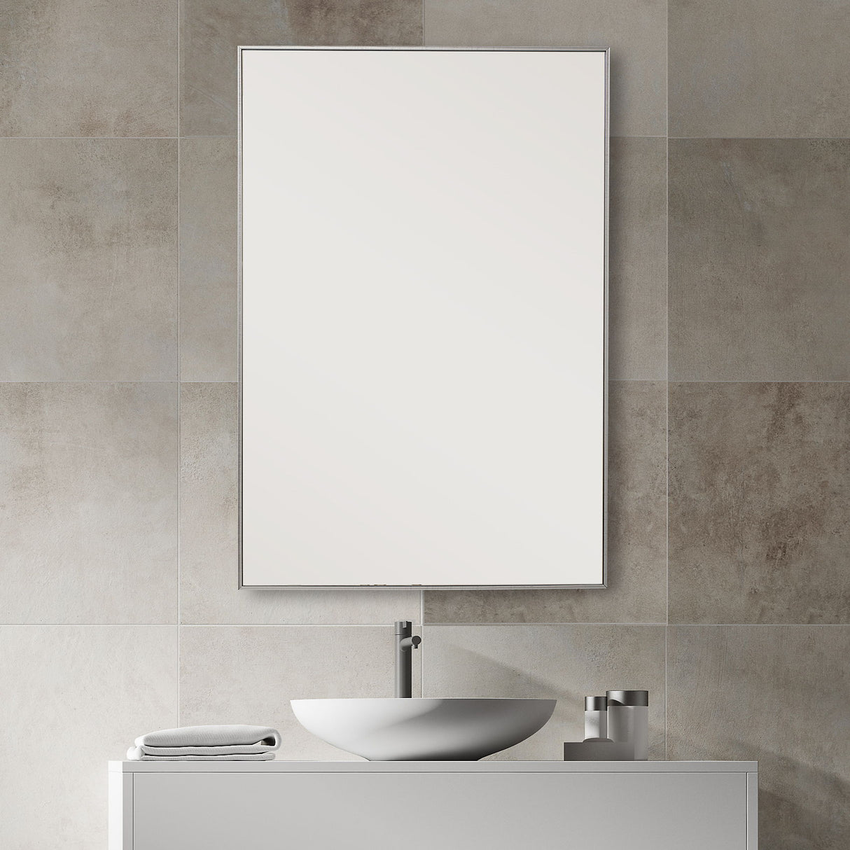 Clean Design Mirror - Silver