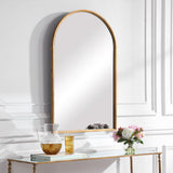 Arch Mirror - Lightly Antiqued Gold