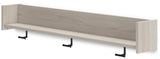 Socalle - Light Natural - Wall Mounted Coat Rack w/Shelf