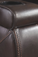 Warnerton - Brown Dark - Pwr Recliner/Adj Headrest