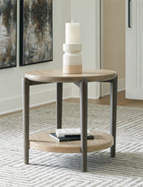 Dyonton - Light Grayish Brown - Round End Table