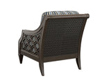 Featured Upholstery - Bay Club Chair - Dark Brown / Blue